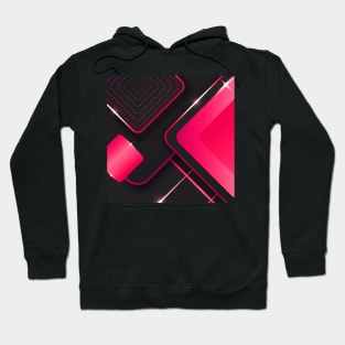 Abstract strips Art Pink Red Hoodie